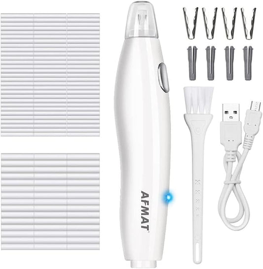 AFMAT Electric Eraser for Artists, 140 Eraser Refills, Rechargeable Electric Erasers for Drawing, Artist Erasers for Drafting, Painting, Sketching, Architectural Plans, Detailer Tool EE03(White)