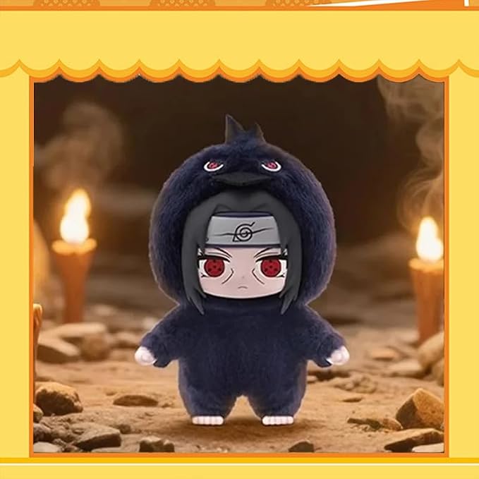 MINISO Naruto Shippuden Cute Beast Party Series Blind Box - Naruto/Kakashi/Uchiha Character Design - Desktop Ornament/Gift - 1 Random Piece