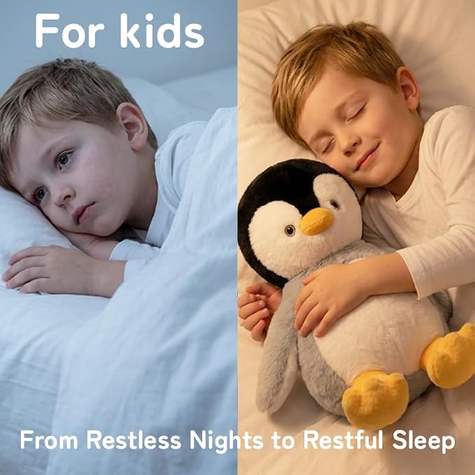 Niuniu Daddy 14" | 3.5 Pound Penguin Weighted Stuffed Animal for Kids & Adults, Large Plush Toy with Soft Fur, Weighted Plushies Pillow for Sensory Calm, Huggable Gift for Everyday Comfort