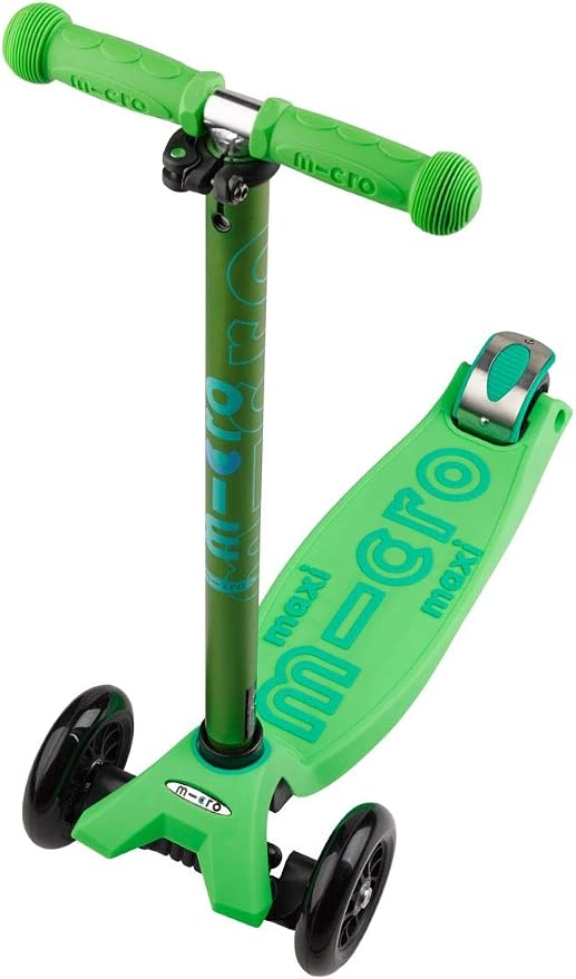 Micro Kickboard | Maxi Scooter for Ages 5-12 | Children up to 110 lbs | 3 Wheel Lean-to-Steer Design | Adjustable T Bar | Smooth Ride PU Wheels | Swiss Design