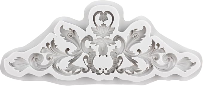 Baroque Polymer Clay Molds Curlicues Scroll Lace Relief Flower Silicone Mold for DIY Crafts Epoxy Resin Casting Air Dry Polymer Clay Plaster Jewelry Making