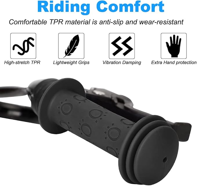Kids Bike Grips - 105mm Bicycle Handlebar Grips With Mushroom Pattern for Bikes, Balance Bikes, and Kick Scooters