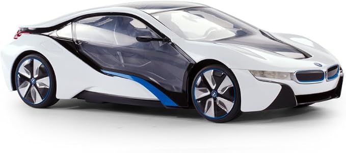 RASTAR BMW Toy Car, RC Cars 1/14 BMW i8 Remote Control Car for Kids, Interior Lights, White 2.4G