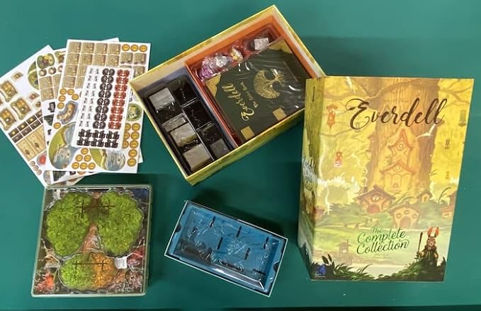 Everdell: The Complete Collection – Deluxe All-in-One Board Game with Base Game + 5 Expansions, 1–4 Players, Metal Tokens, Ever Tree, Storage Trays & Premium Components