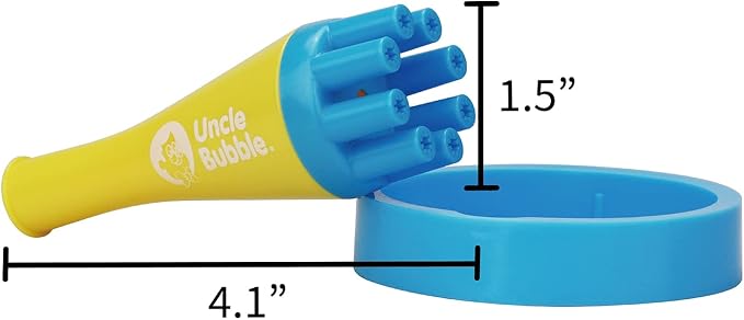 Uncle Bubble Mini Bubble Blower - Non Toxic Bubble Toy for Toddlers and Kids, Confetti Bubbler, Fun Summer Toys for Girls and Boys, Blow Thousands of Mini Bubbles in One Breath