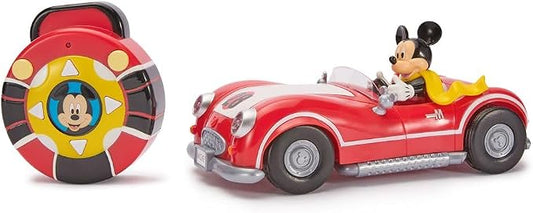 Disney Store Official Mickey Mouse's Vintage Remote Control Car for Kids - Glossy Red Convertible Roadster with Lights & Sounds, Fun RC Car - Mickey Mouse Toy for Boys & Girls