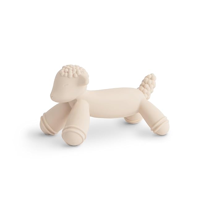 mushie Silicone Baby Teether Toy | Lamb Figurine Teether