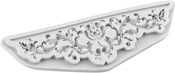 Baroque Polymer Clay Molds Curlicues Scroll Relief Flower Lace Silicone Mold for DIY Crafts Epoxy Resin Casting Air Dry Polymer Clay Plaster Jewelry Making