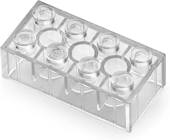 2x4 Bricks x320 Pieces Transparent Clear Parts Classic Building Kit Creative Play Set Blocks Toy Basic Accessories Compatible with 3001 Major Brands (Trans-Clear)