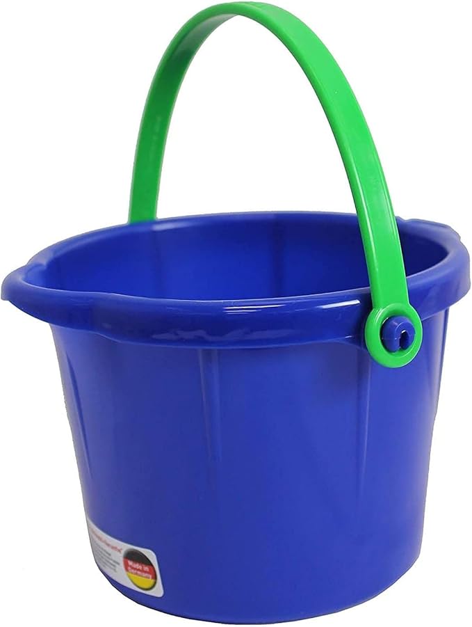 Spielstabil 12 Pack Small Sand Pails (4 Red, 4 Blue, 4 Yellow Beach Buckets) - Each Holds 1.5 Liters - Made in Germany…