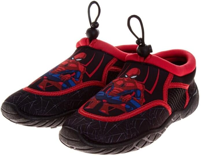 Josmo Sonic The Hedgehog Spiderman Stitch Water Shoes Summer Beach Slip On Quick Dry Pool Aqua Socks for Boys Size 13 Little Kid 1-4 Big Kid