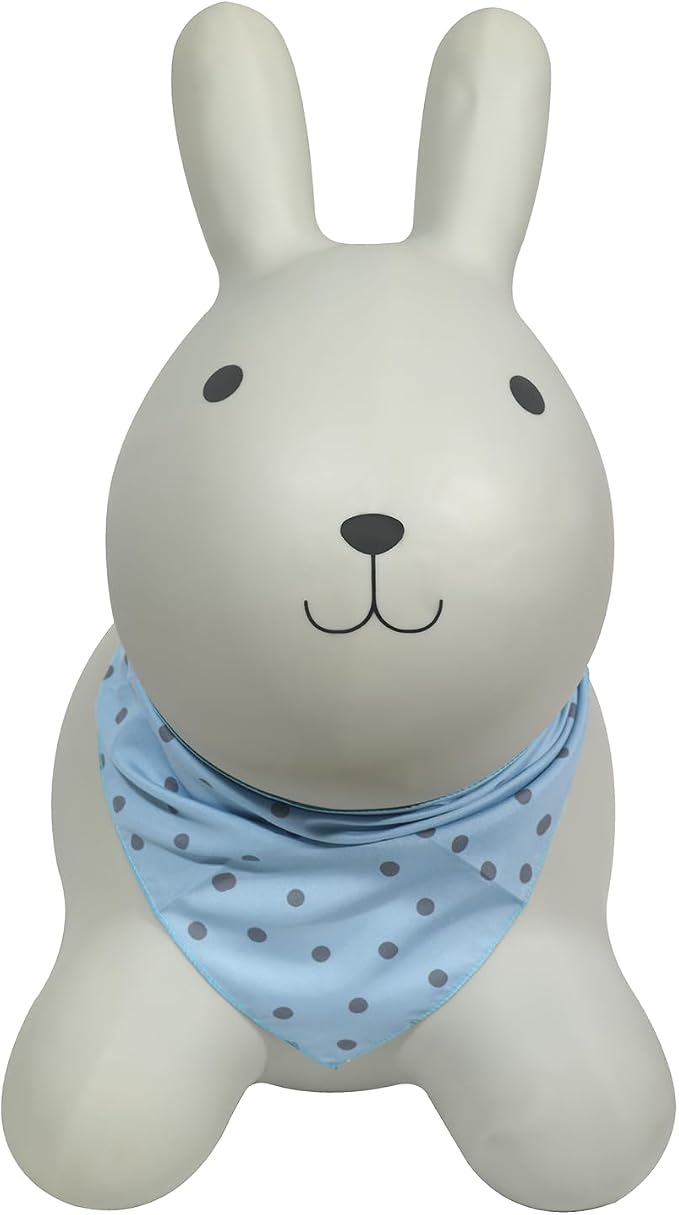 Kindsgut Bouncy Animal Hopper – Inflatable Bouncing Ride-On Toy for Kids & Toddlers Age 2+, Designed in Germany, Indoor & Outdoor, Rabbit