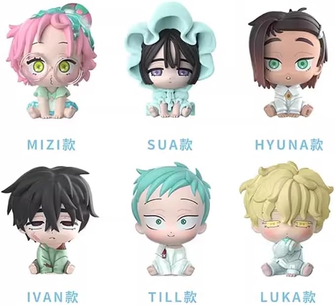 Anime Alien Stage Baby Series Figure Blind Box, Ivan Till MIZI SUA Luka Officially Licensed PVC Figure Collection Gift(Set 6pcs)
