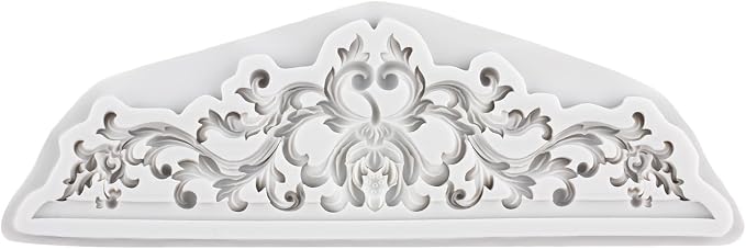 Baroque Polymer Clay Molds Curlicues Scroll Relief Flower Lace Silicone Mold for DIY Crafts Epoxy Resin Casting Air Dry Polymer Clay Plaster Jewelry Making