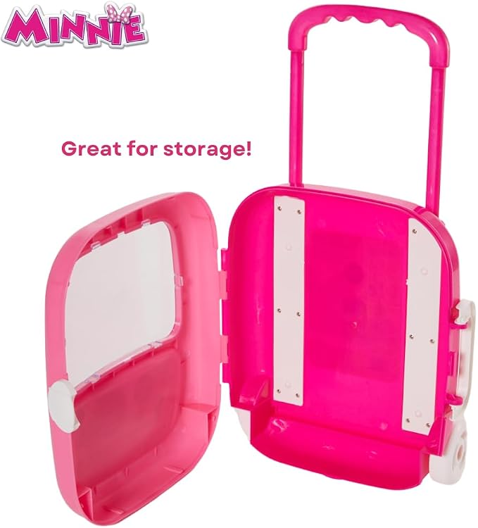 Innovative Designs Disney Minnie Mouse Color and Roll Activity Set with Carrying Case, Stickers, & Art Supplies