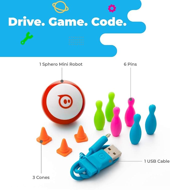 Sphero Mini (Red) - Coding Robot Ball - Educational Coding and Gaming for Kids and Teens - Bluetooth Connectivity - Interactive and Fun Learning Experience for Ages 8+ | Educational Coding and Gaming, Bluetooth Connectivity, Interactive and Fun Learnin...