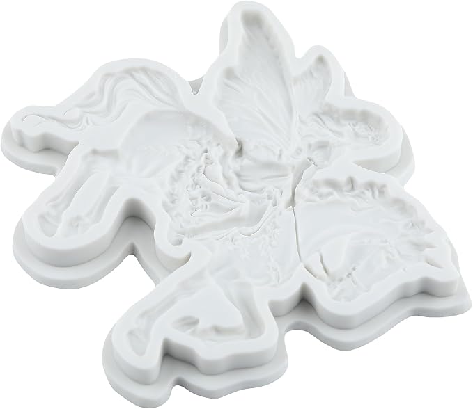 Flower Fairy Riding a Horse Polymer Clay Mold Flower Fairy Horse Silicone Molds for DIY Craft Epoxy Resin Casting Polymer Clay Tools Crafts Air Dry Jewelry Making