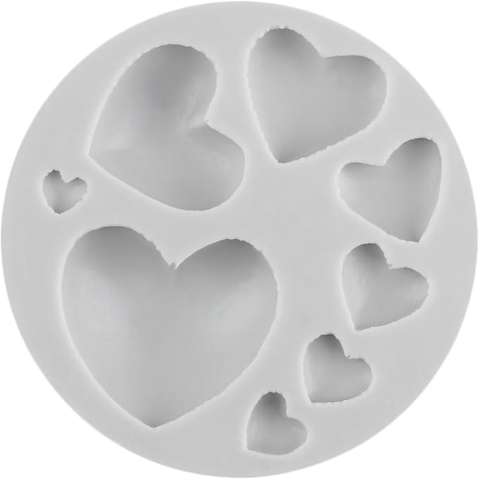 Heart Polymer Clay Mold Love Heart Silicone Molds for DIY Crafts Epoxy Resin Casting Air Dry Polymer Clay Plaster Jewelry Making