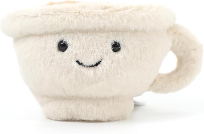RECUR Plush Cappuccino Coffee Cup Stuffed Animals,Soft Food Plush,Cute Plushie 8 Inches,Adorable Gift for All Ages
