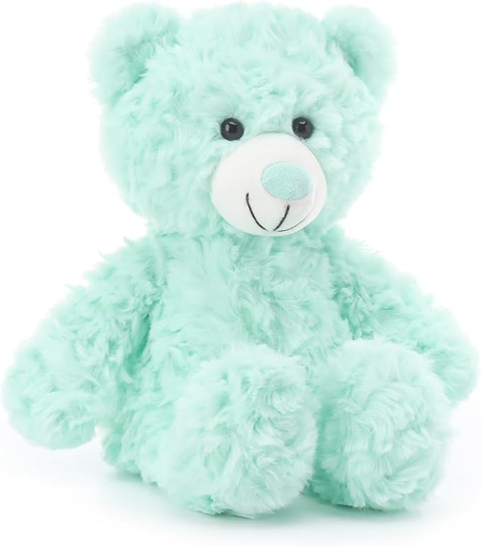Apricot Lamb Mint Green Flower Bear Stuffed Animals for Kids, Soft Cute Plush Toys for Baby Girl and Boy, 8 Inches
