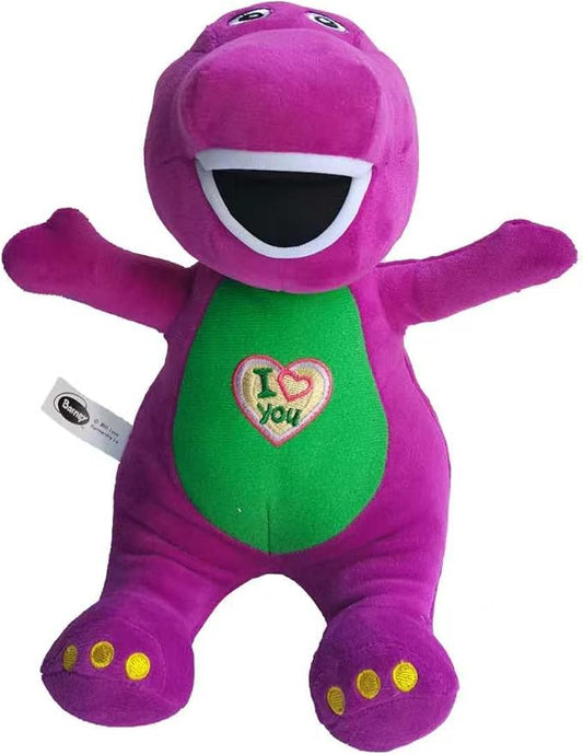 Barney Stuffed Animal 10 Inches, Singing Dinosaur Plush Toy Sings I Love You Song, Cute Soft Plush Puppet, Romantic Sweet Gift for All Ages. (10in)