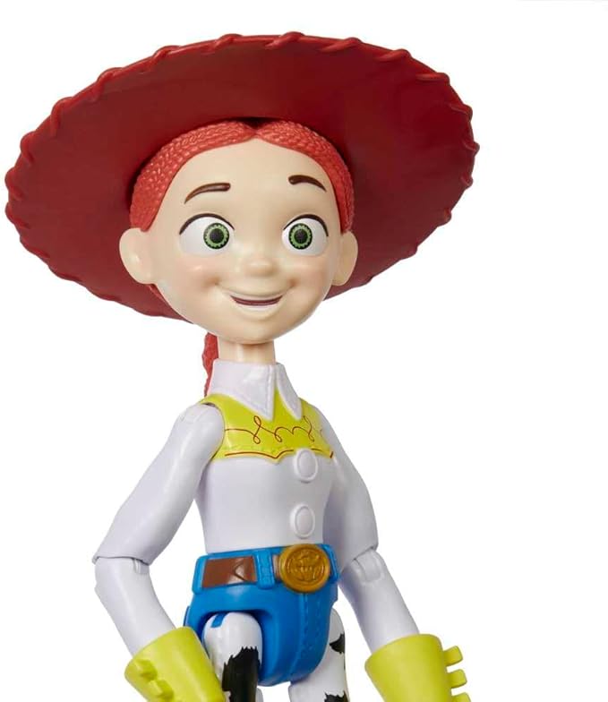 Mattel Disney and Pixar Toy Story Large Action Figure, Posable Jessie Collectible in Signature Cowgirl Look with Removable Hat, 12-inch Scale