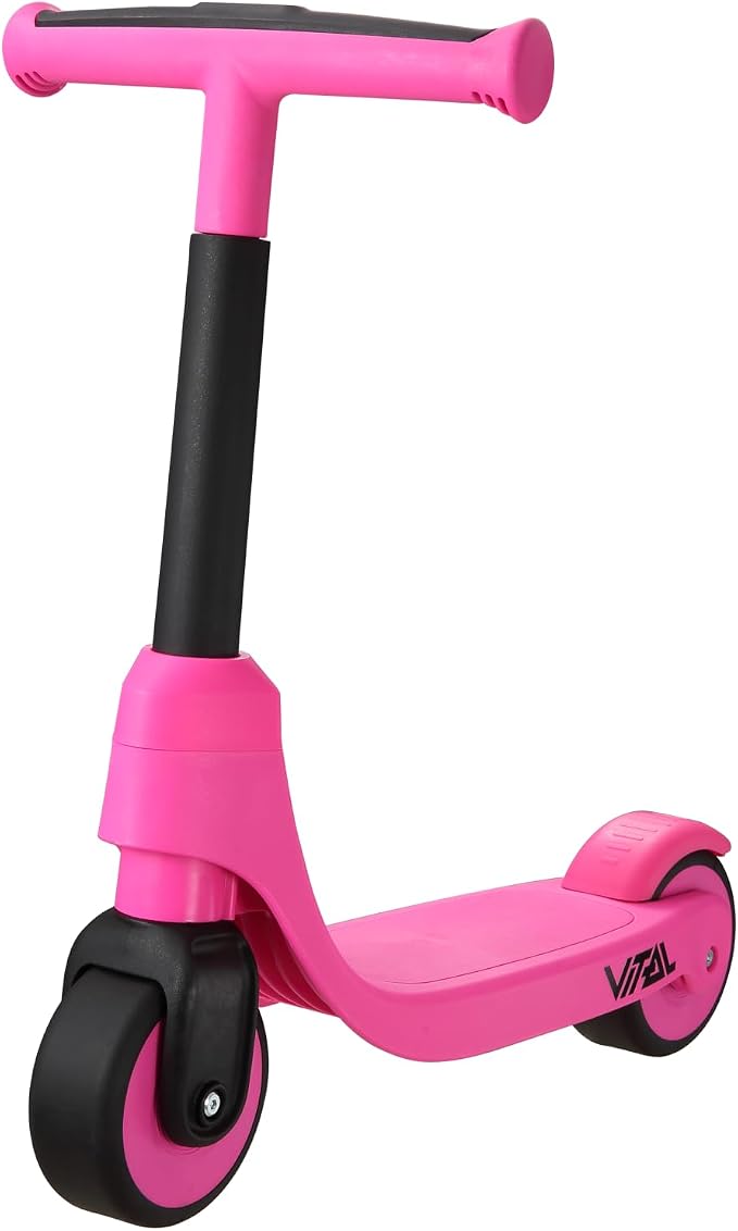 Vital First 2 Wheel Toddler Scooter | Beginner Balance Training Kids Toys for Ages 2-5 | Durable Lightweight Design & Fixed Height Kids Scooter | Wide Wheels and Foot Brake