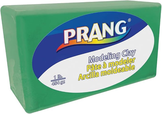 Prang Modeling Clay, Green, 1 lb. Block | Pliable, Non-Hardening, Non-Staining, Easy Clean-Up, Perfect for Preschool and Elementary Aged Children
