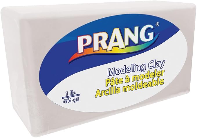 Prang Modeling Clay, White, 1 lb. Block | Pliable, Non-Hardening, Non-Staining, Easy Clean-Up, Perfect for Preschool and Elementary Aged Children