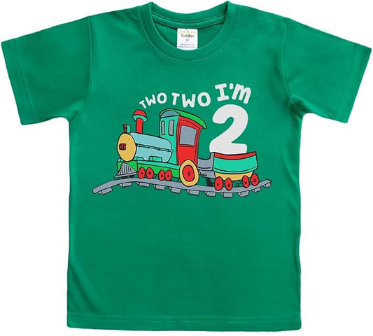 Unordinary Toddler 2nd Birthday Shirt boy Chugga Chugga Two Two Train im 2 Years Old Second Birthday Tshirt