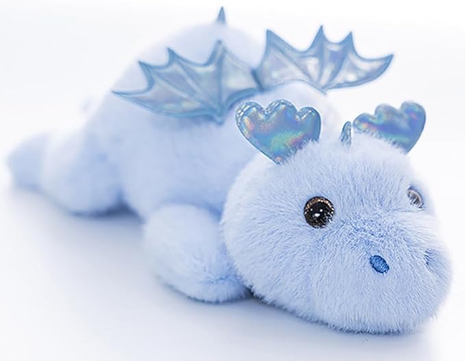 7.8inch Dinosaur Stuffed Animal, Dino Plush Toy, Birthday Xmas Gift for Kids (Blue Dinosaur)
