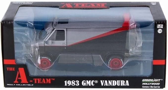 Greenlight 1:24 Hollywood - The A-Team - 1983 GMC Vandura,colors may vary