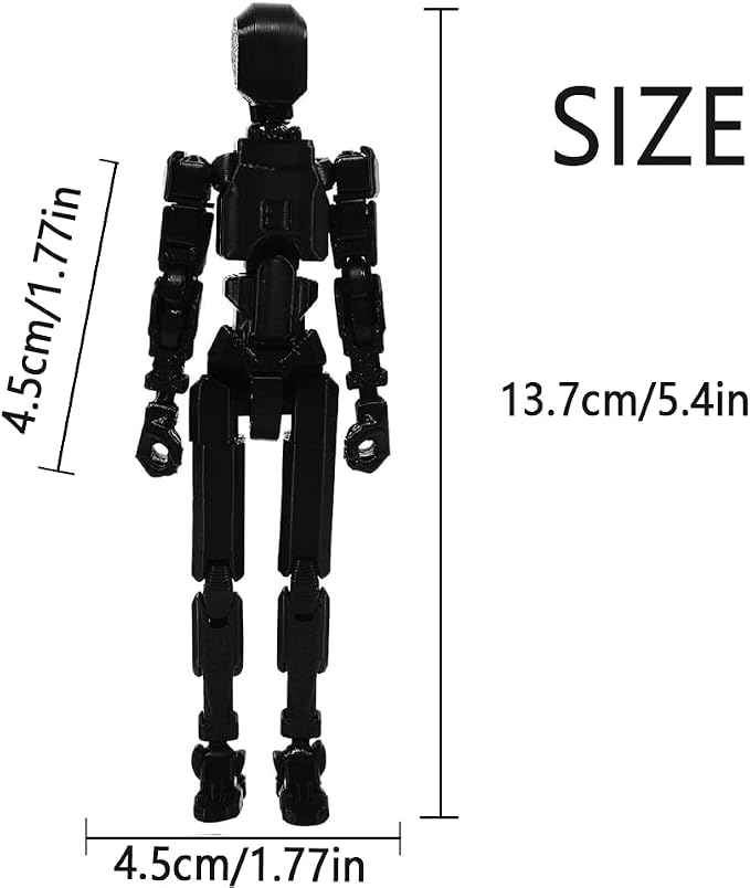 2026 New Assembly Completed-Titan 13 Action Figure,Dummy Robot 13 Action Figures Set,3D Printed Multi-Jointed Action Figures,Nova 13 Action Figure for Collectors Desktop Decorations(Black)