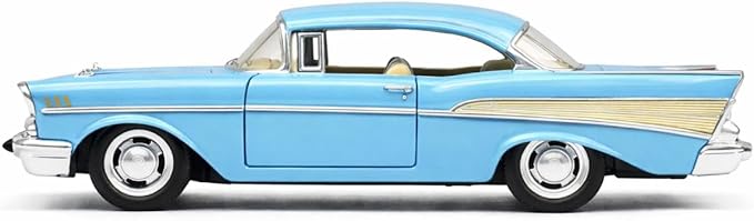 KiNSMART 1957 Chevy Bel Air Coupe 1:40 Scale 5" Die Cast Metal Classic Toy Car (Blue)