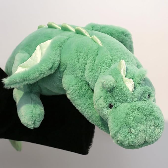 Little Weighted Dragon Stuffed Animal 27.6" 2Lbs, Small Green Weighted Plush Dragon Toy for Kids and Adults(2025 Weighted Version)