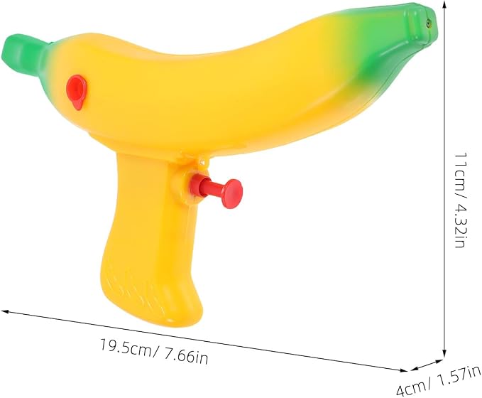 Hemoton 3 Pack Banana Water Guns for Kids, Mini Squirt Soakers, Toddler Outdoor Pool and Beach Toys, Summer Backyard Water Play Games, Compact Blasters for Boys and Girls