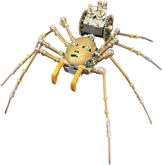 3D Metal Insect Puzzle for Adults, 186PCS Human-Face Hunting Mechanical Spider Model Kit, DIY Assembly Metal Puzzle Decoration Gift for Birthday Christmas