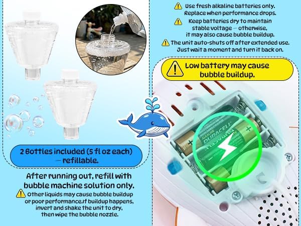 Standing Bubble Machine for Kids Outdoor, Whale Bubble Torch with Light Lamp Music, 47" Adjustable Height Automatic Bubble Blower Maker Fountain Tower, Stand Up Outside Bouncer Handheld Lanterns Toys