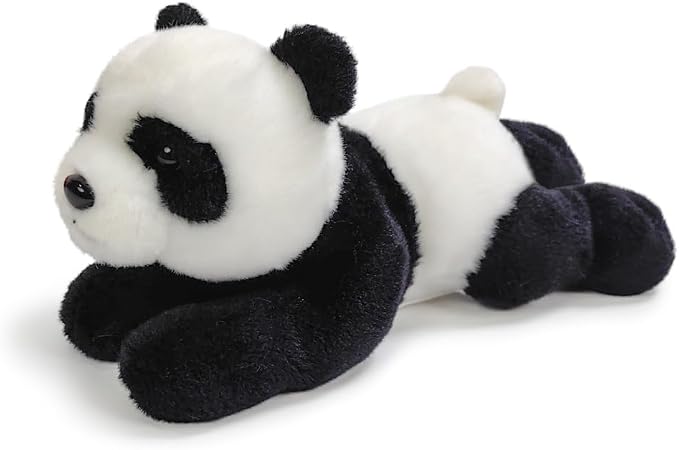 Panda Stuffed Animal for Kids,8 inch Realistic Animal Plush Toy Lying Down Posture Animals,Plush for Boys Girls Adult Birthday Hug Teaching(S-Panda)