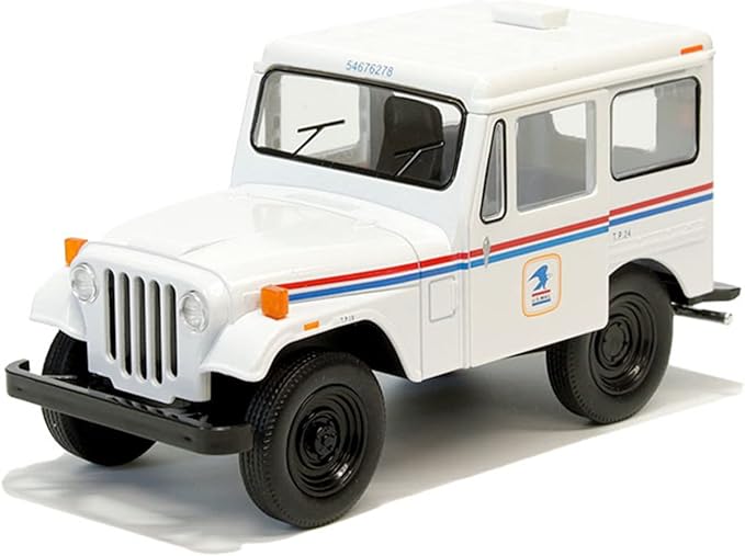 KiNSMART 1971 Jeep DJ-5B 1:26 Scale 5" Die Cast Metal Model Toy Truck (USPS White)