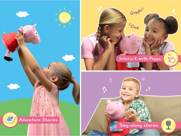 PlayShifu Peppa Pig Toy | Gift a Magical Storytelling Experience! | an Interactive Plush that Sings, Tells Stories & Plays Rhymes | Adorable for Boys & Girls Ages 3–6