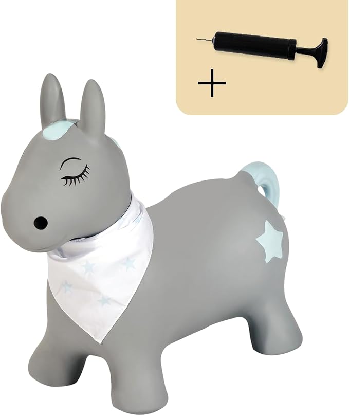 Kindsgut Bouncy Animal Hopper – Inflatable Bouncing Ride-On Toy for Kids & Toddlers Age 2+, Designed in Germany, Indoor & Outdoor, Pony