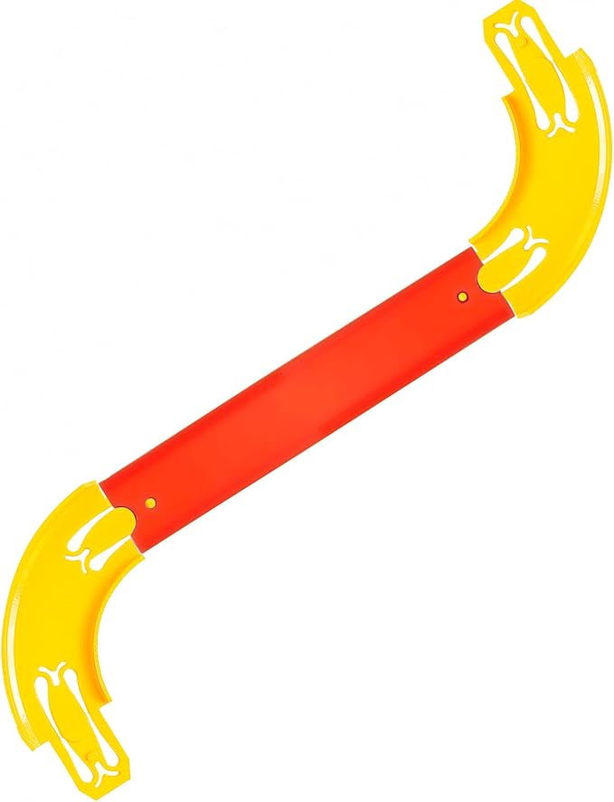 Racetrack Connectors Compatible with Hot Wheels, 90 Degree Banked Turn, 4 Packs(Yellow)