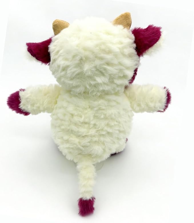 YUKOUQIAN Cow Stuffed Animal Cow Plush Doll Toy 11.8 inch for Girls Boys (Stand Cow red)