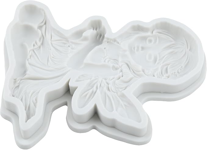 Flower Fairy Angel Silicone Molds Flower Fairy Angel Polymer Clay Mold for Jewelry Making Epoxy Resin Casting Air Dry Polymer Clay Crafts Tool