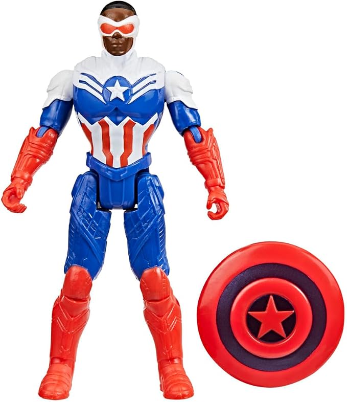 Marvel Avengers VenomVersus Epic World of Action Anti-Venom Captain America Figure & Shield Accessory, 4-Inch (10 cm) Super Hero Toys for Kids Ages 4+
