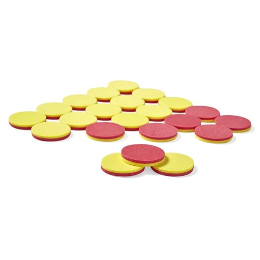 hand2mind Foam Two-Color Counters, Red and Yellow, Manipulatives, Chips, Math Bingo, 200 Count