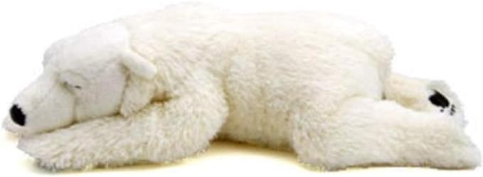 TAMMYFLYFLY Sleep Polar Bear Plush,Cute Stuffed Animal, Plush Toy, 14 Inches Soft Toy (Medium)