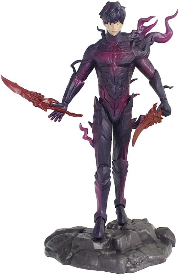 Sung Jin Woo Figure Hunting Form Anime Action Figures Standing Pose 8.46" Desktop Figurine Anime Sung Jin Woo Statue Collections