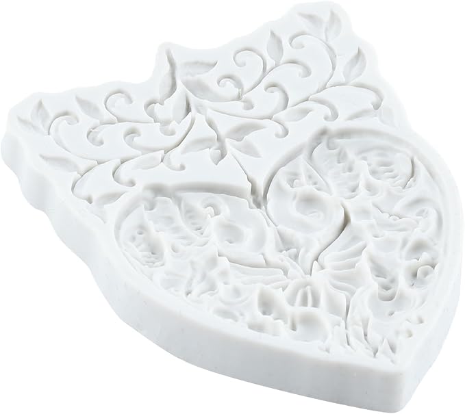 Butterfly Flower Resin Silicone Mold Baroque Butterfly Heart Lace Polymer Clay Molds for DIY Crafts Epoxy Resin Casting Air Dry Polymer Clay Plaster Jewelry Making